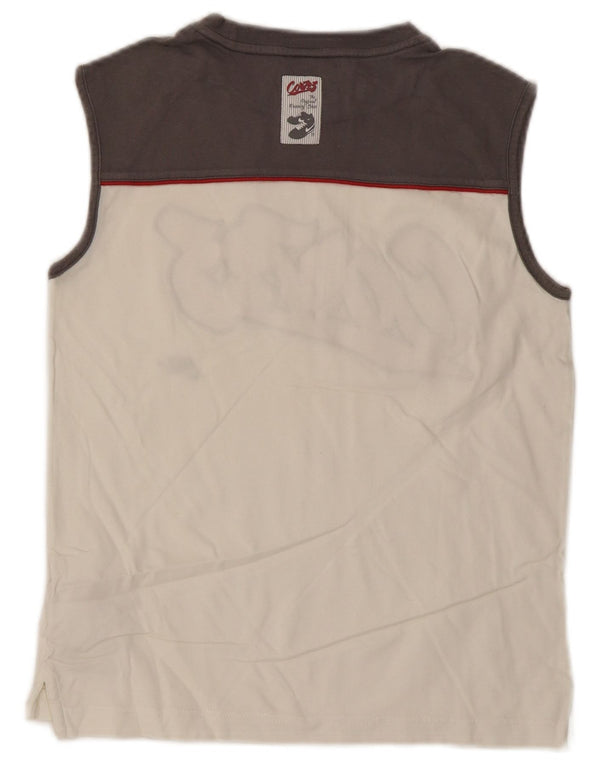 Nike Cor72z Graphic Vest Top para hombre UK 36/38 Small White Colourblock Algodón