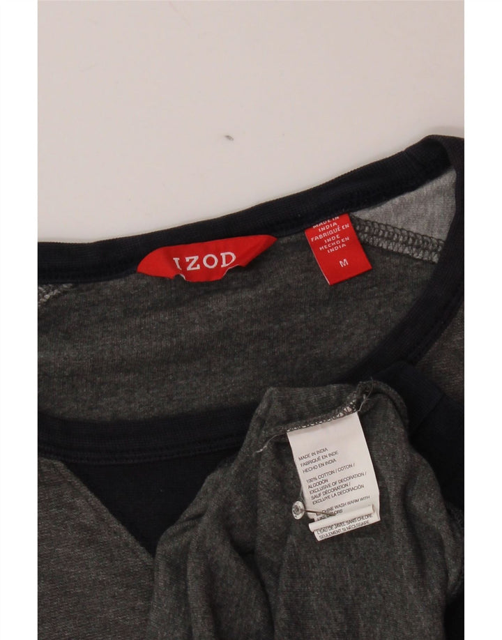 IZOD Hombre Sudadera tipo jersey de algodón color block gris medio