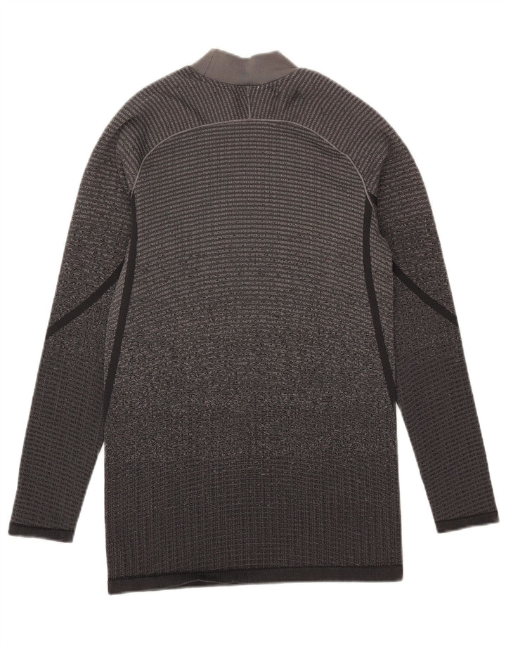 Adidas Hombre Top Manga Larga Poliéster Gris Medio