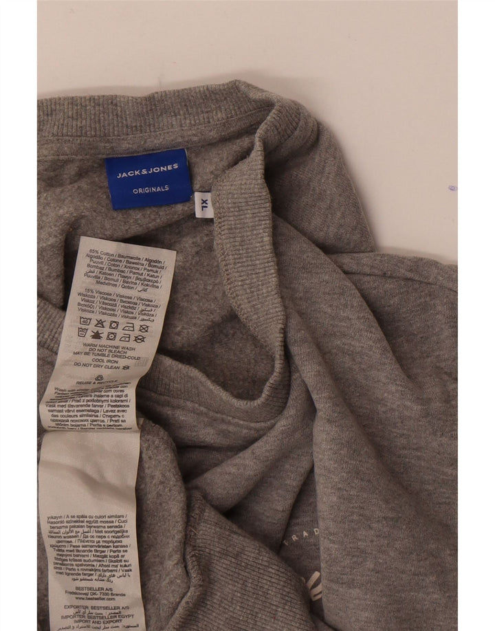 Jack & Jones Hombre Sudadera Jumper XL Gris Algodón Moteado
