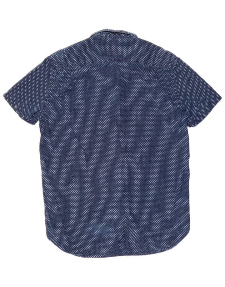 Superdry Camisa De Manga Corta De Algodón Con Manchas Azul Medio
