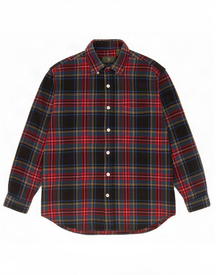 Camisa de franela para hombre Club Room Lana a cuadros multicolor grande