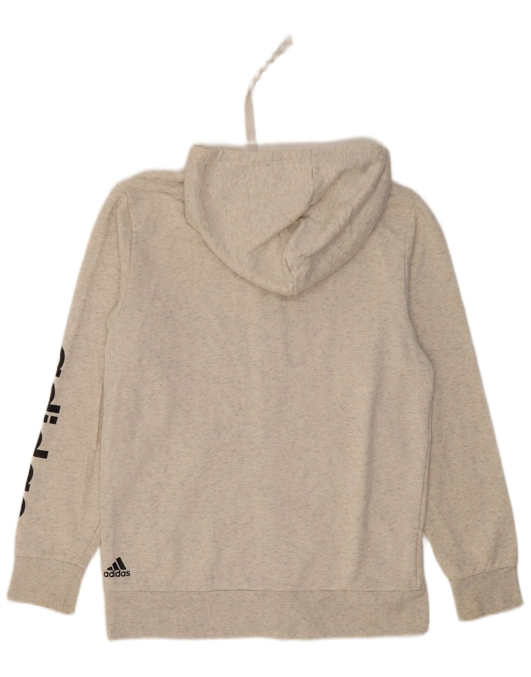 ADIDAS Sudadera con capucha y cremallera gráfica para hombre Algodón gris medio