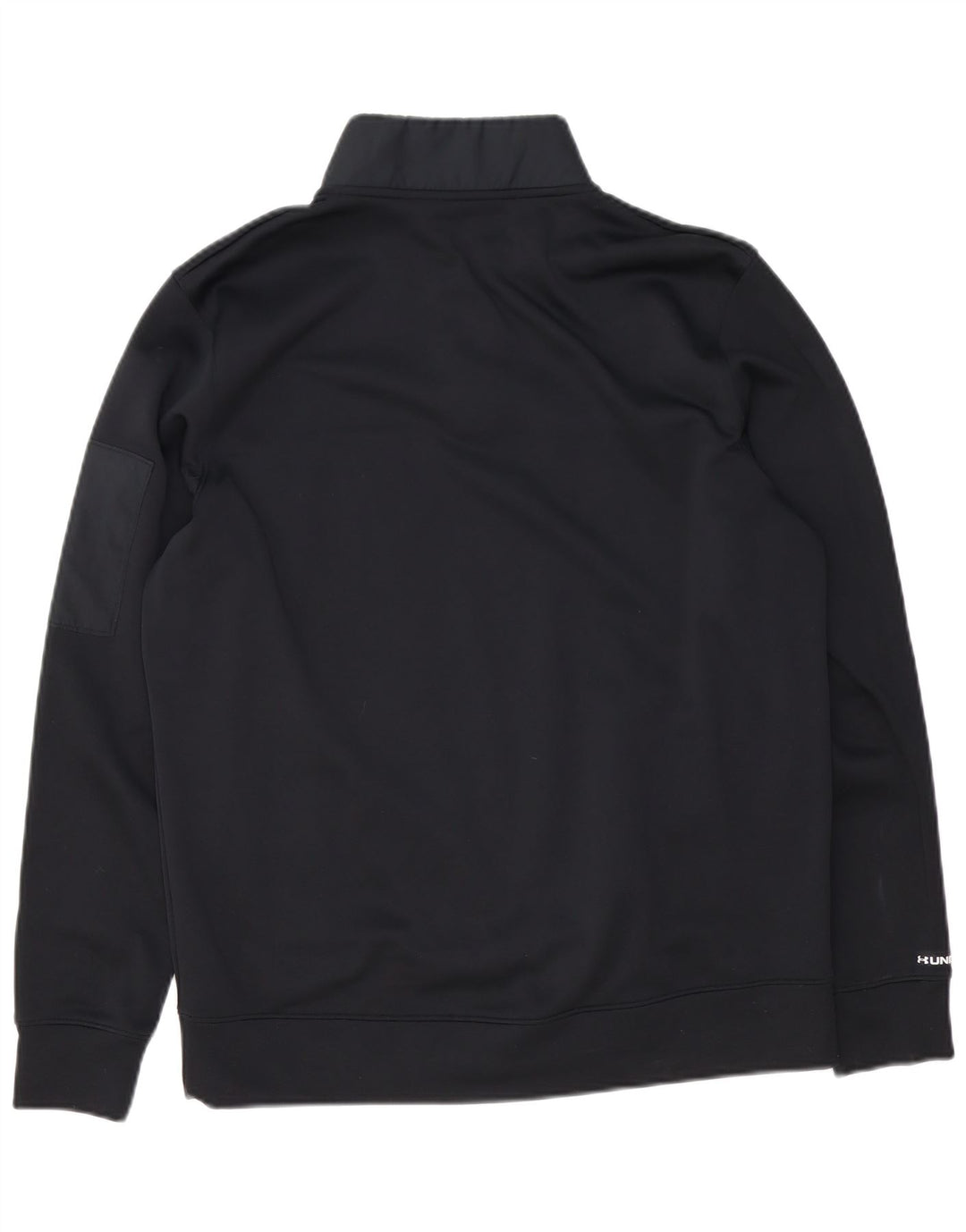 Under Armour Sudadera holgada con cuello y cremallera para hombre, color negro