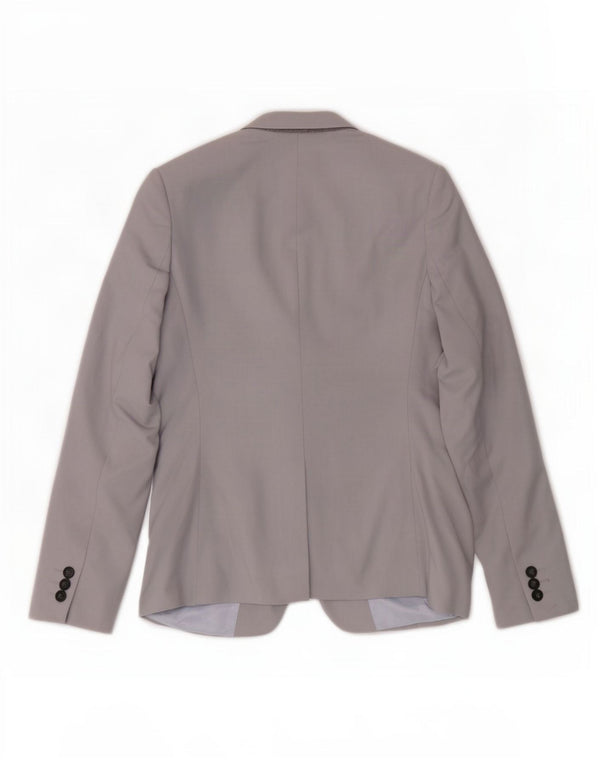 Topshop Chaqueta tipo blazer con 1 botón para mujer UK 8 Small Poliéster gris