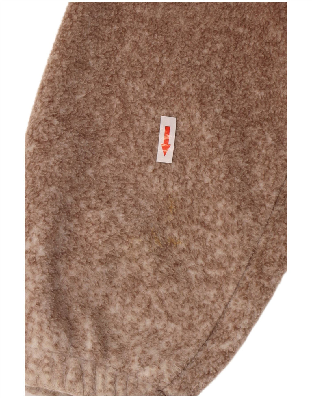 Vintage hombres lobo gráfico chaqueta de vellón Reino Unido 38 marrón medio moteado