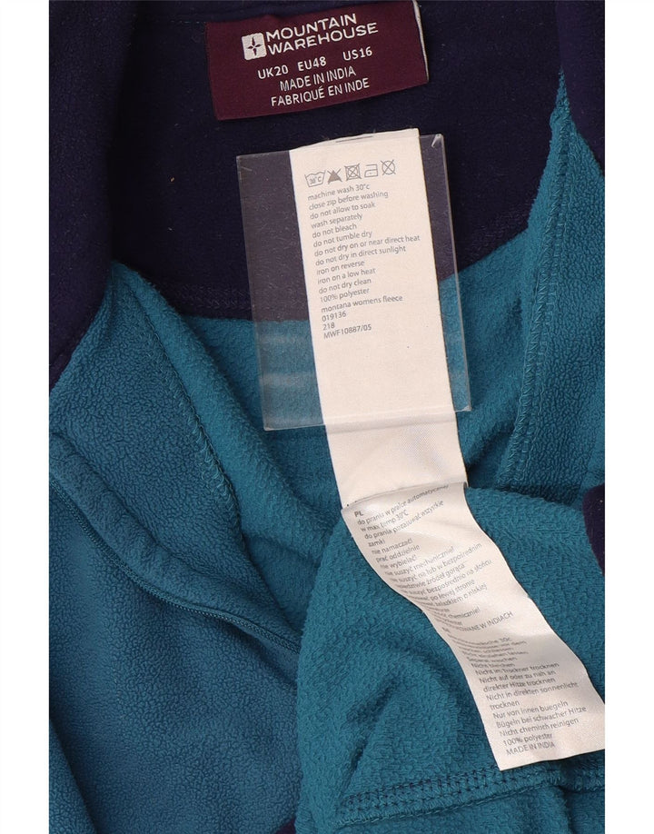 MOUNTAIN WAREHOUSE Jersey polar con cuello y cremallera para mujer UK 20 2XL Poliéster azul