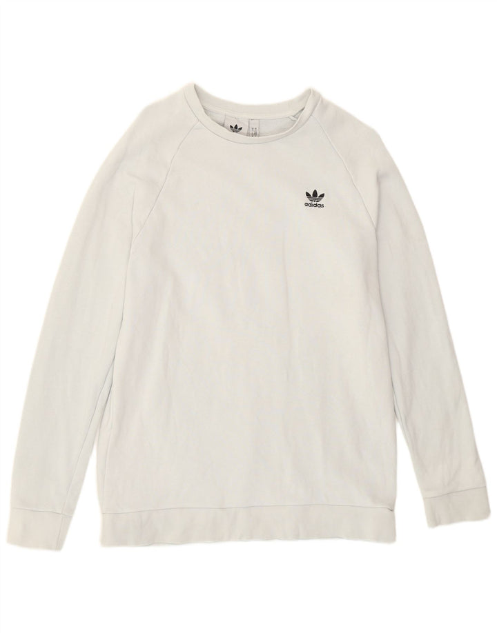 Adidas Hombre Sudadera Jumper Azul Medio Algodón