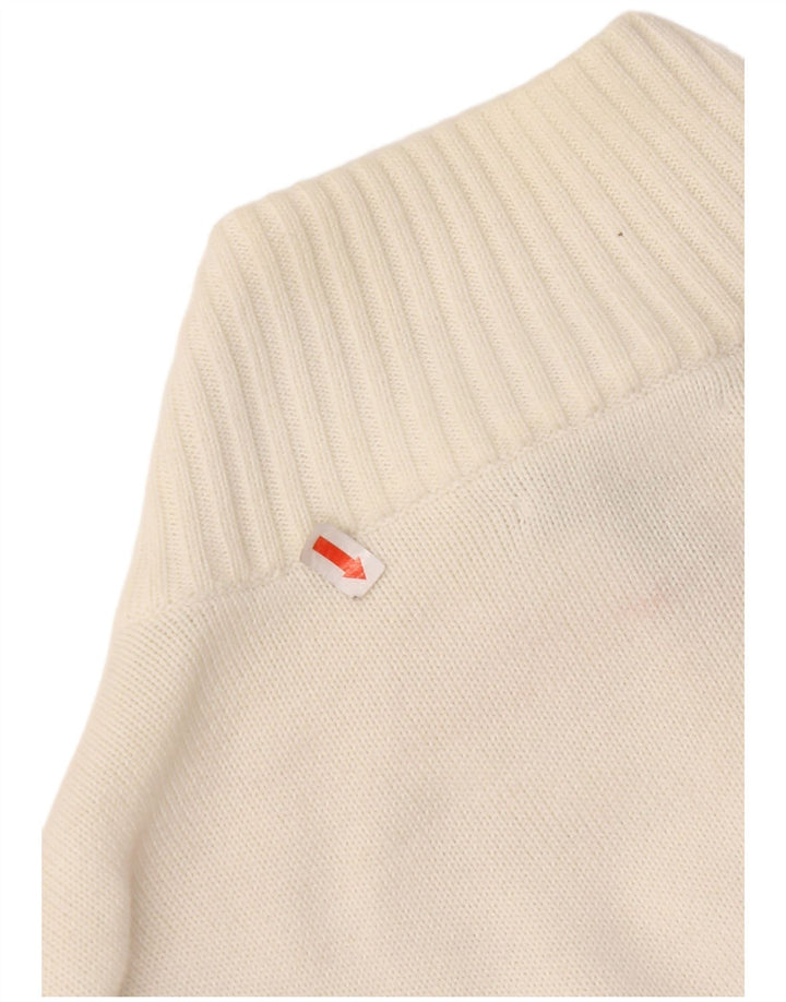 TOMMY HILFIGER Suéter tipo cárdigan para mujer UK 20 2XL Algodón blanco