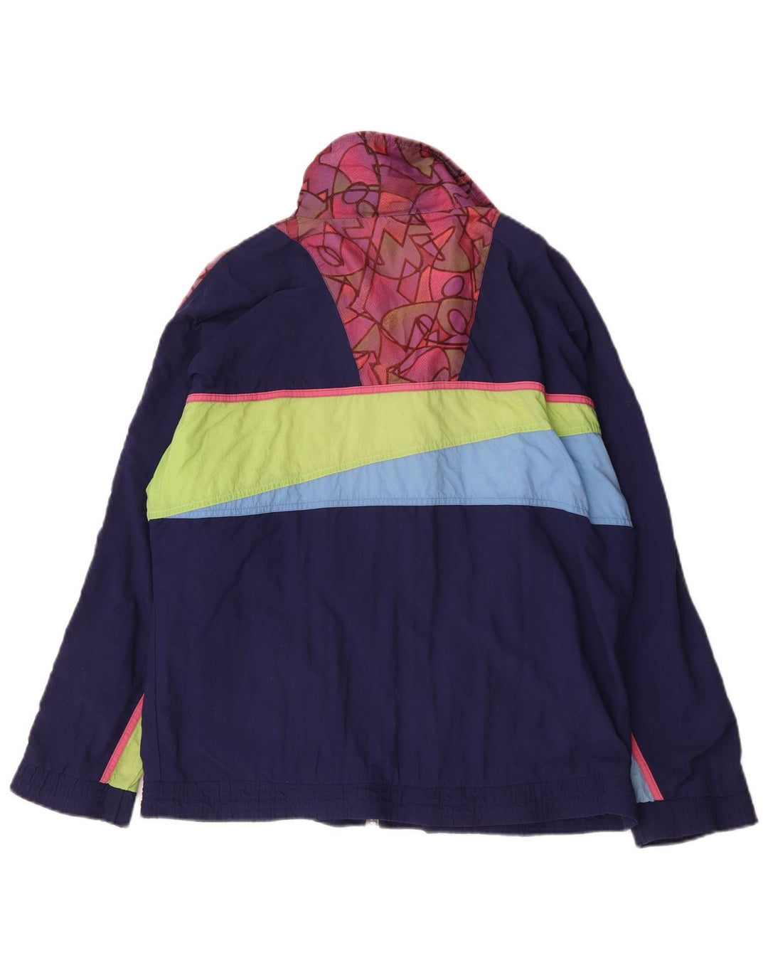 Lotto Hombre Chaqueta De Chándal Con Estampado Gráfico Color Block Azul Marino Medio