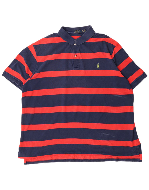 POLO RALPH LAUREN Polo para hombre 3XL Algodón a rayas azul marino