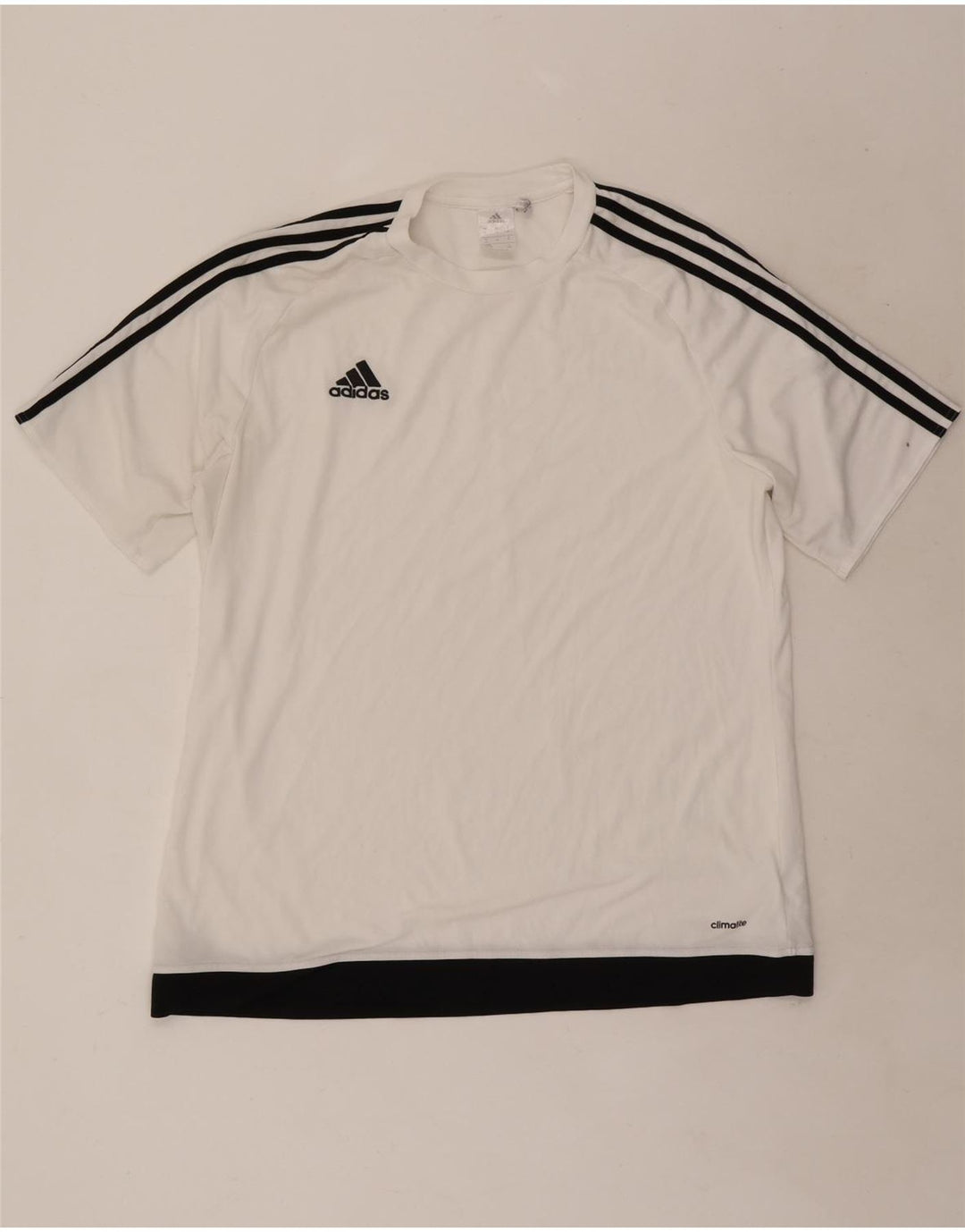Adidas Hombre Climalite Camiseta Top XL Blanco Colorblock Poliéster