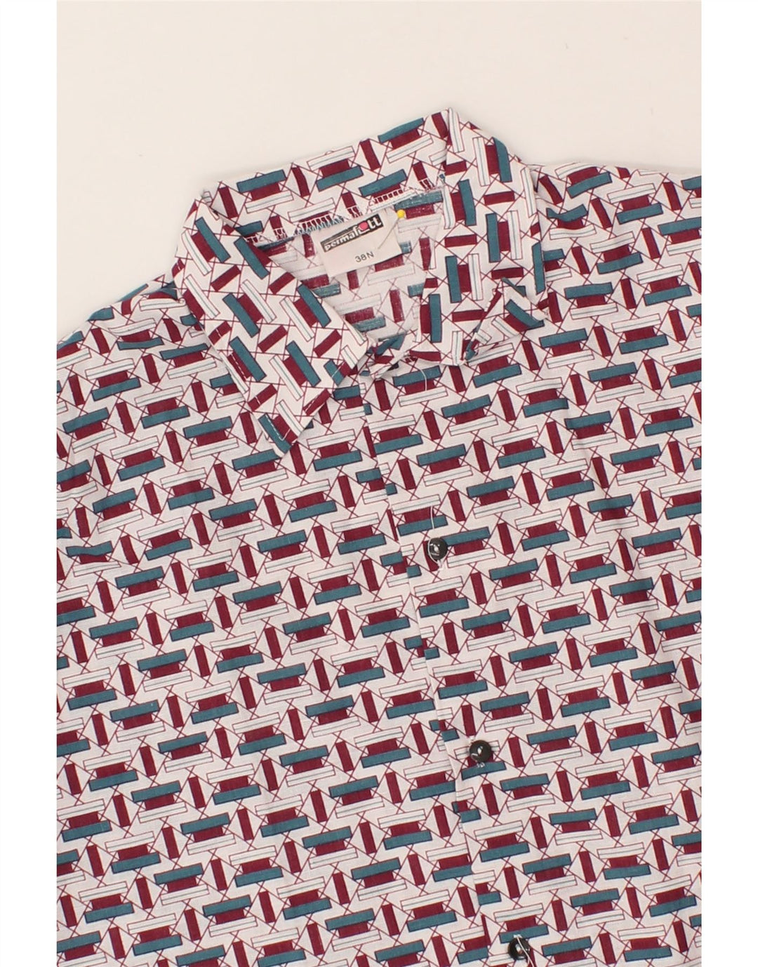 VINTAGE Mens Shirt Size 38 Medium Pink Check Vintage Vintage and Second-Hand Vintage from Messina Hembry 