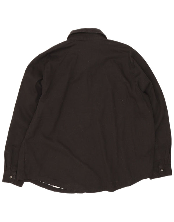 Camisa de leñador holgada para mujer Lee UK 40 XL Algodón negro