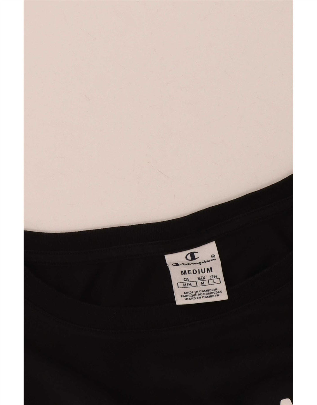 Champion Camiseta Corta con Estampado Extragrande para Mujer UK 40 Mediano Negro