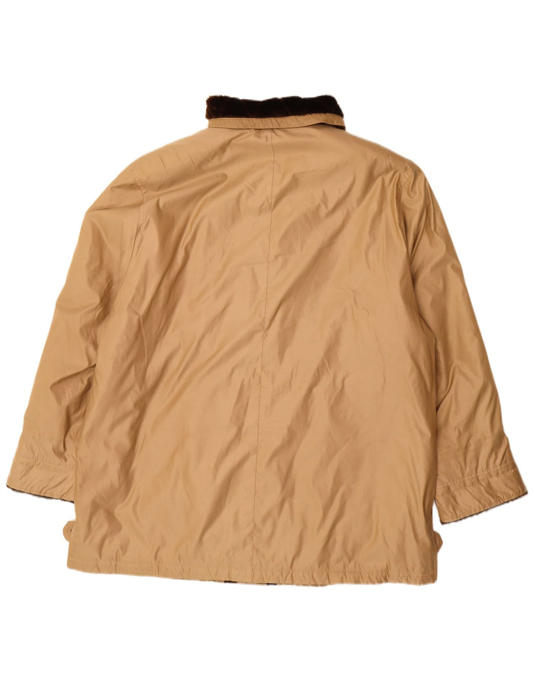 Delmod Abrigo cortavientos extragrande para mujer UK 18 XL Poliéster beige