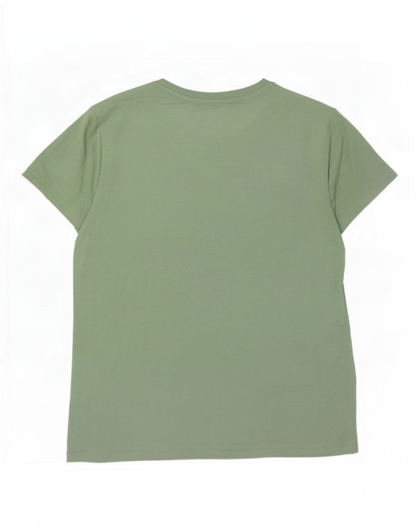 Levi's Camiseta gráfica para mujer Top UK 44 Algodón verde medio