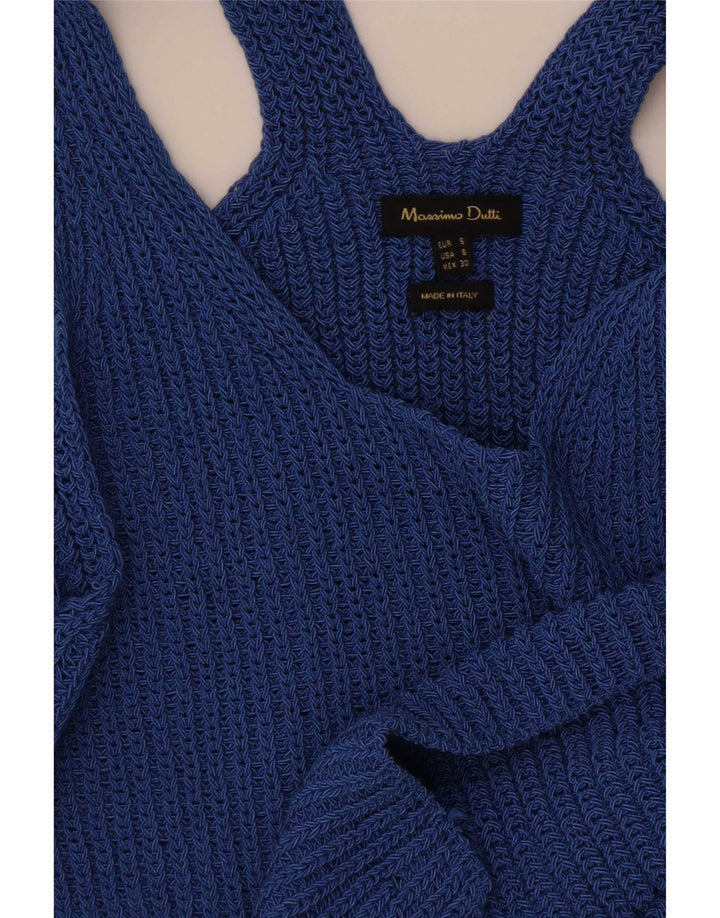 Massimo Dutti Mujer Chaleco Tank Top UK 10 Small Azul