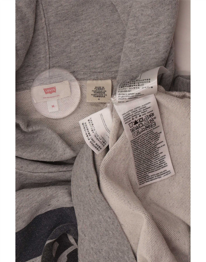 Levi's Hombre Sudadera Con Capucha Gráfica De Algodón Gris Medio