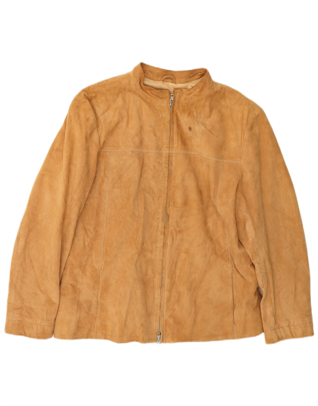 Moonstone Chaqueta de ante para mujer IT 46 Cuero marrón grande