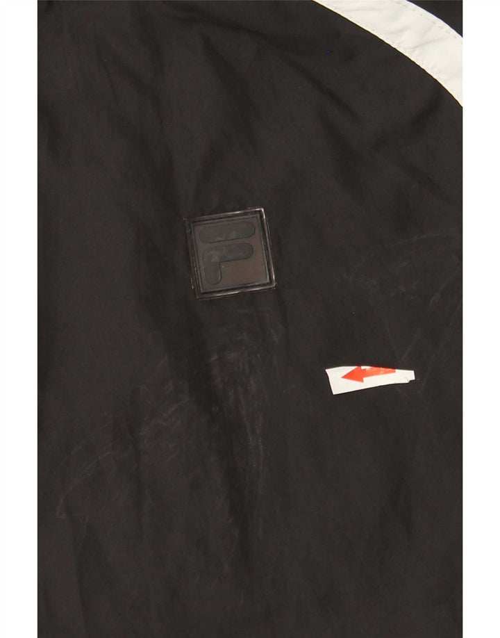 Fila Chaqueta Bomber para Hombre UK 40 Grande Poliéster Color Block Negro