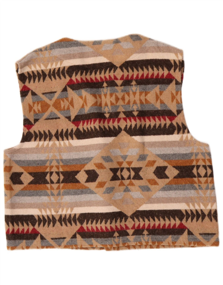 Chaleco vintage para hombre Acrílico a rayas beige medio