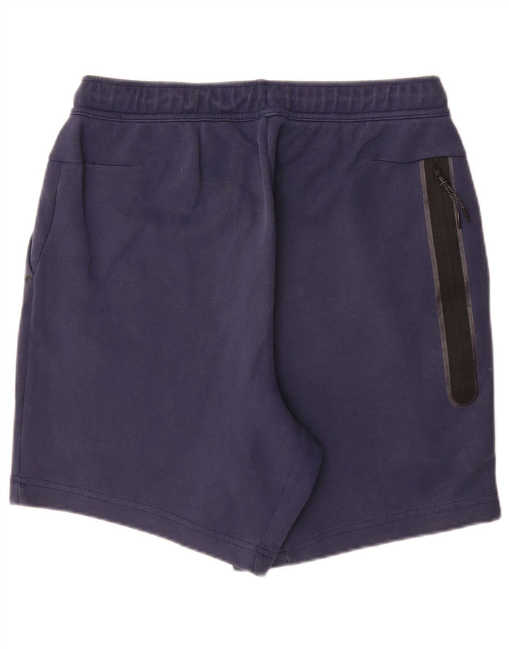 Pantalones cortos deportivos Nike para hombre de algodón azul marino mediano