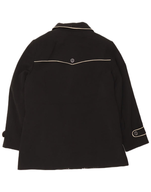Marks & Spencer Gabardina corta para mujer UK 46 Grande Poliéster negro