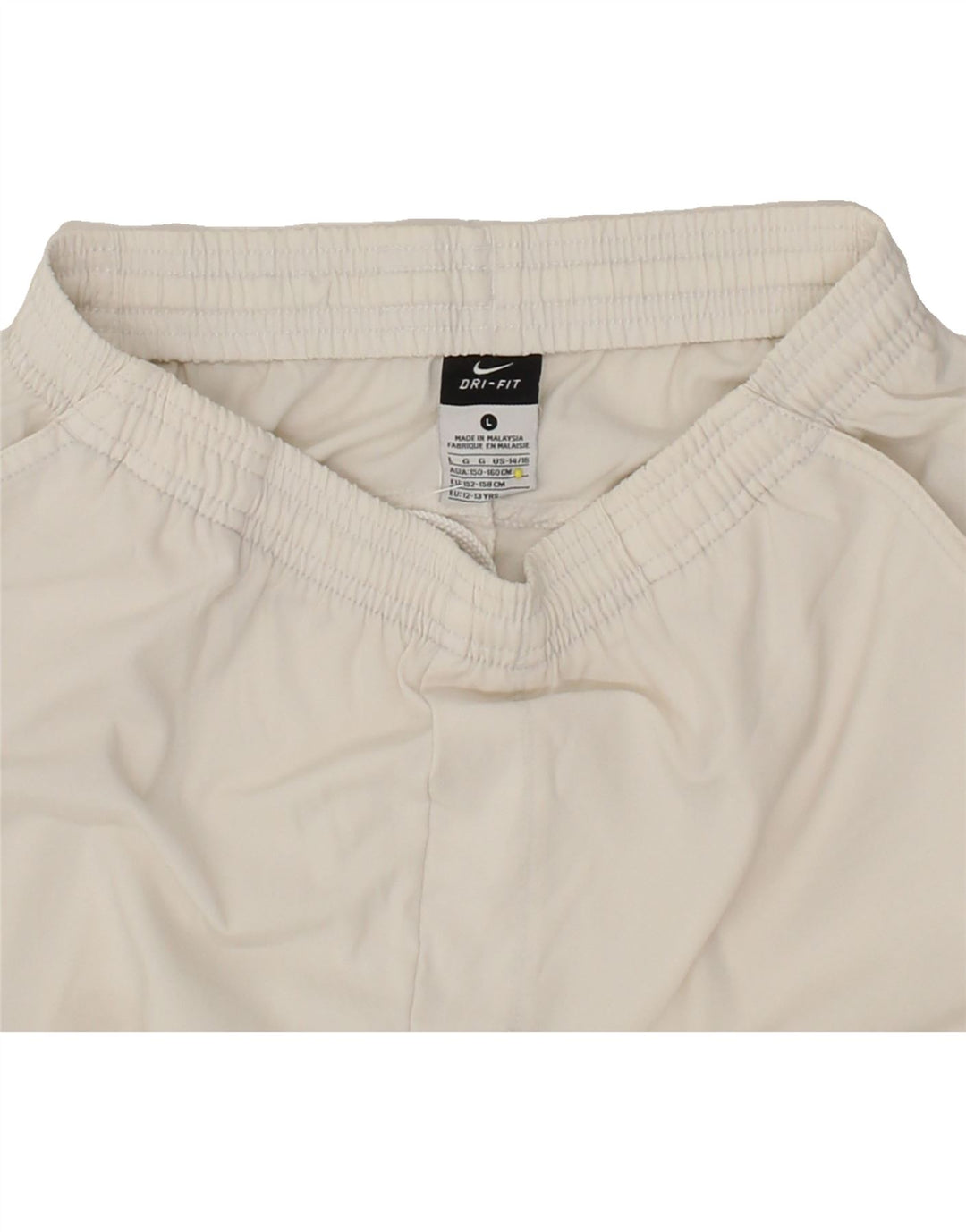 NIKE Boys Sport Shorts 12-13 Years Large  White Polyester Vintage Nike and Second-Hand Nike from Messina Hembry 