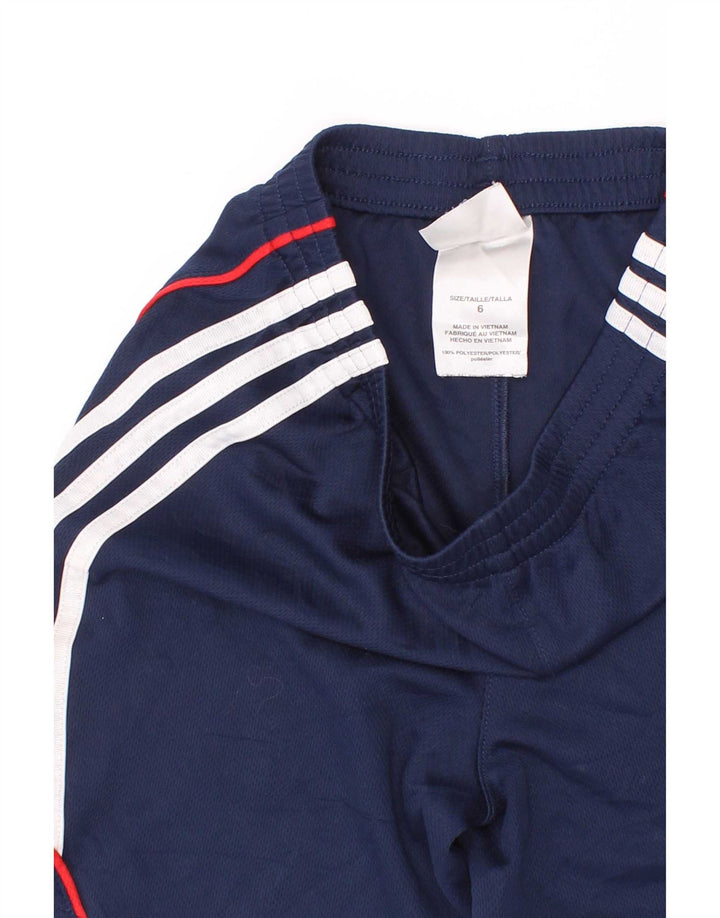 Adidas Pantalones cortos deportivos para niño 5-6 años Azul marino Colorblock Poliéster