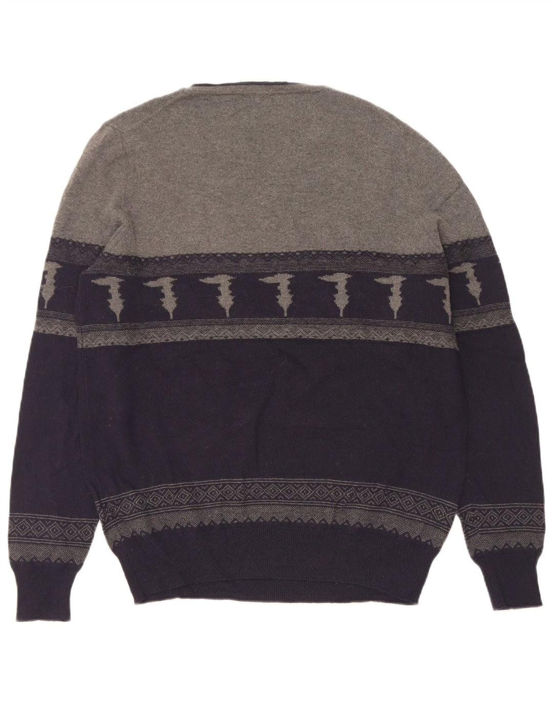 Trussardi Jersey Con Cuello Barco Hombre Azul Marino Medio Colorblock