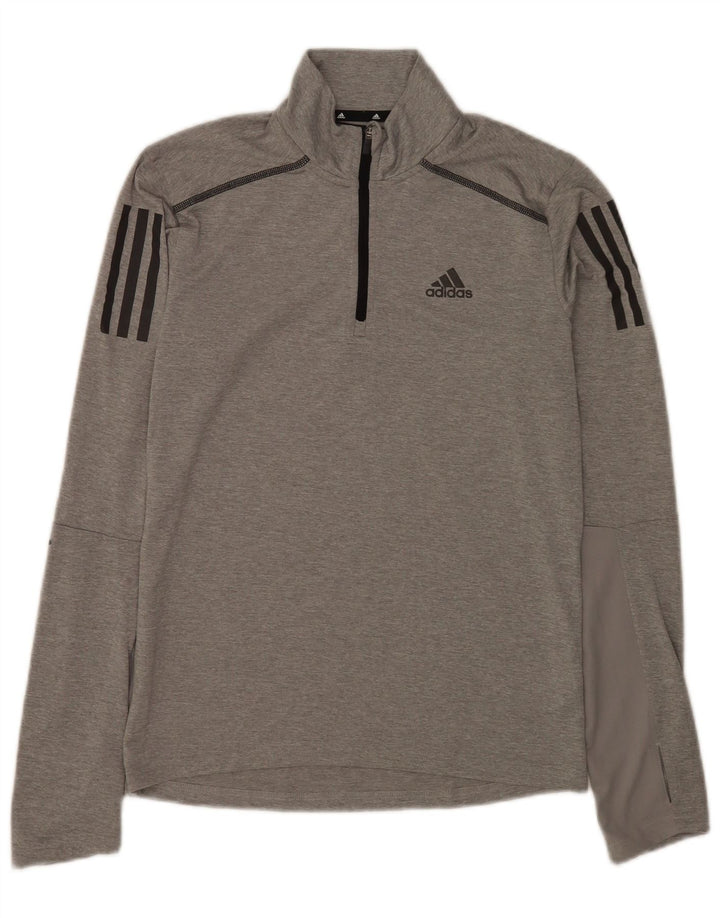 Adidas Hombre Aeroready Zip Neck Jersey Chándal Top XS Gris Poliéster