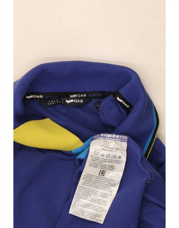 Polo Gas Hombre Algodón A Rayas Azul Pequeño