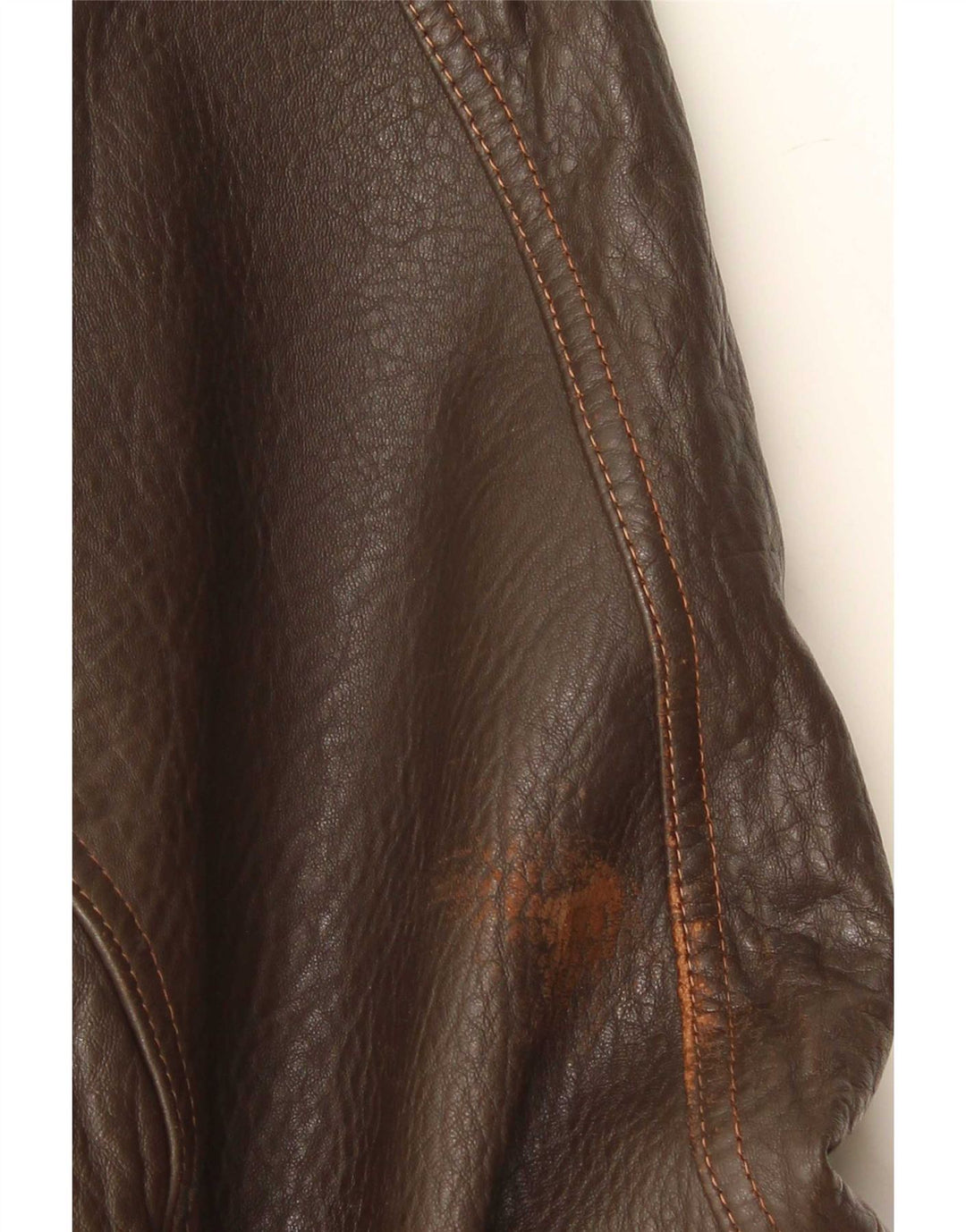 Chaqueta de cuero vintage para hombre IT 48 Marrón medio