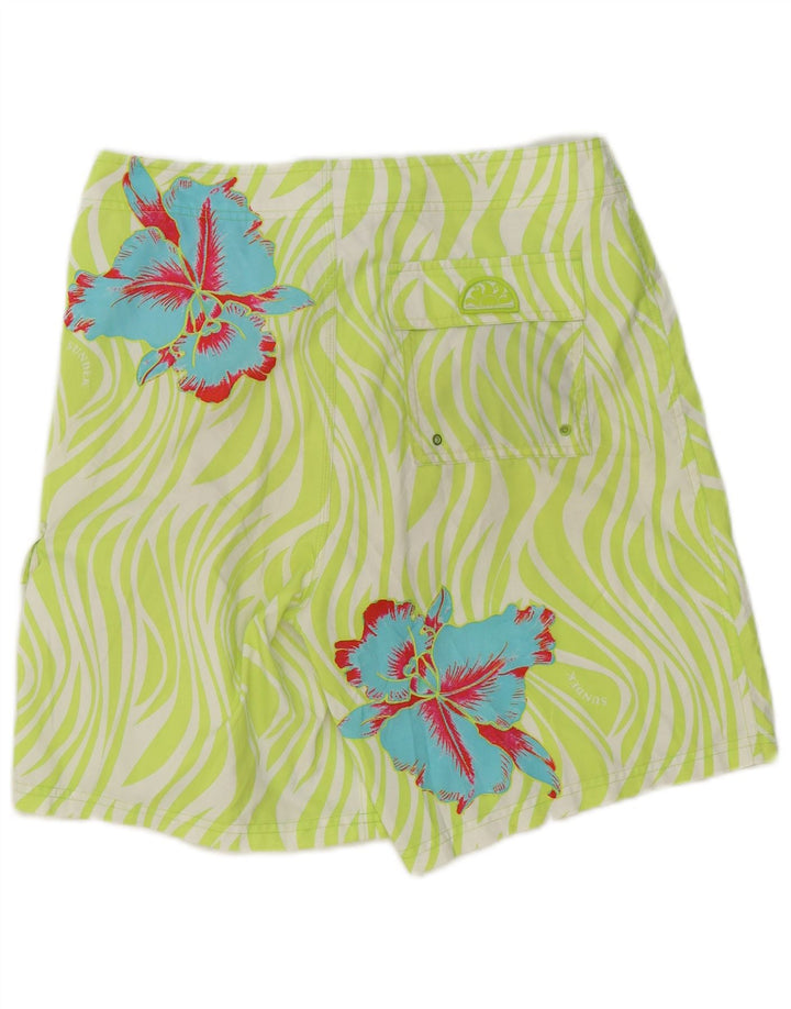 Sundek Bañador Hombre Poliéster Floral Verde Medio