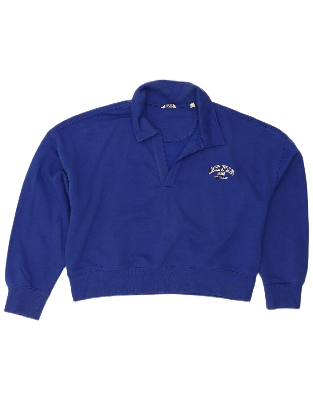 Jack Wills - Sudadera corta extragrande para mujer, talla 40, color azul