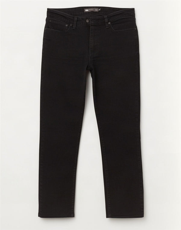 Levi's Jeans rectos Demi Curve de talle medio para mujer US 14 XL W32 L28 Negro