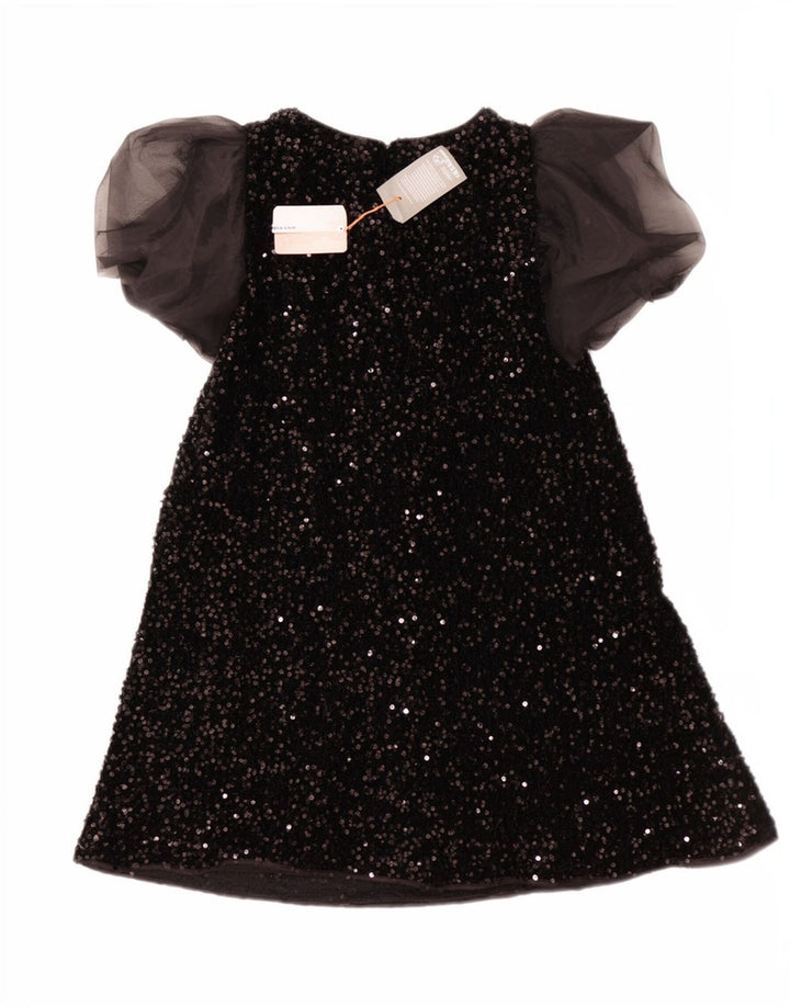 Monsoon Vestido evasé de lentejuelas para niña 12-13 años Negro Poliéster