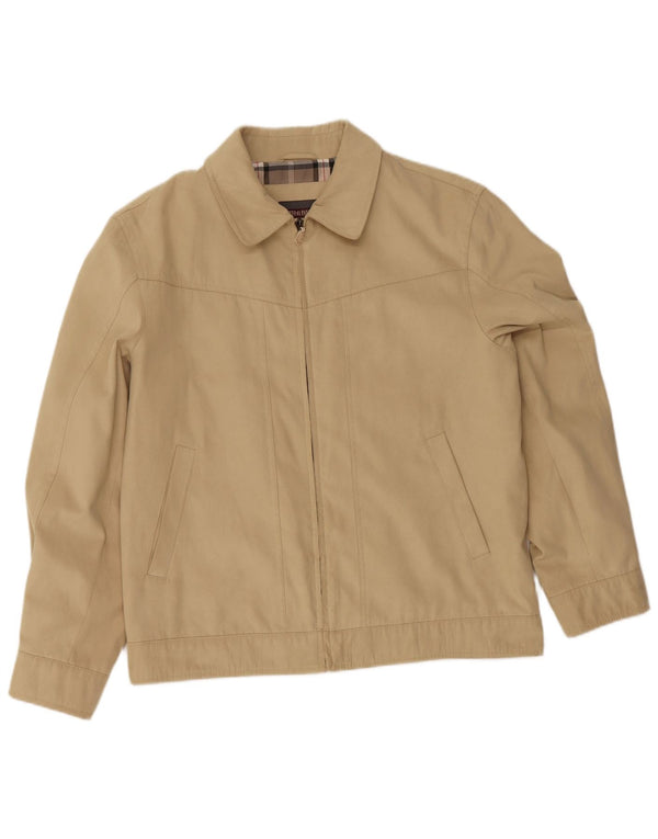 PORTO DI PANAMA Chaqueta Bomber para Hombre IT 50 Grande Poliéster Beige