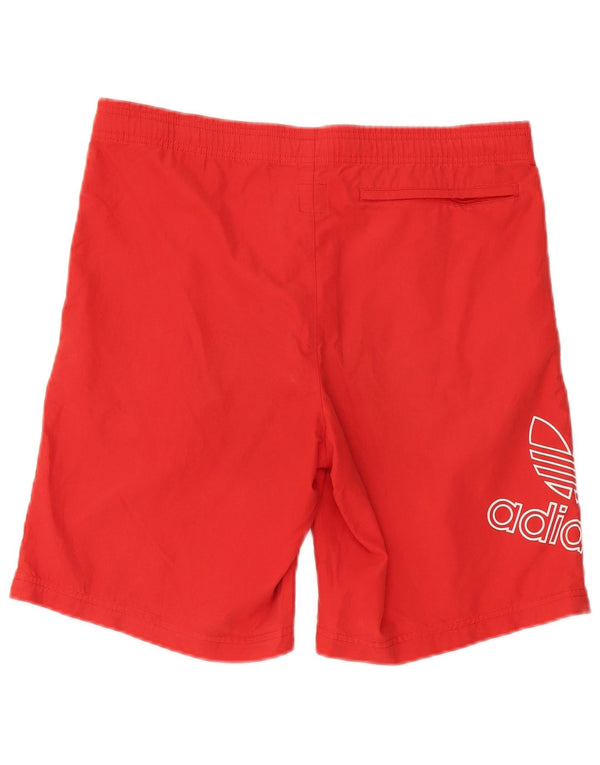 Adidas Mens Graphic Casual Shorts Pequeño W29 Algodón Rojo