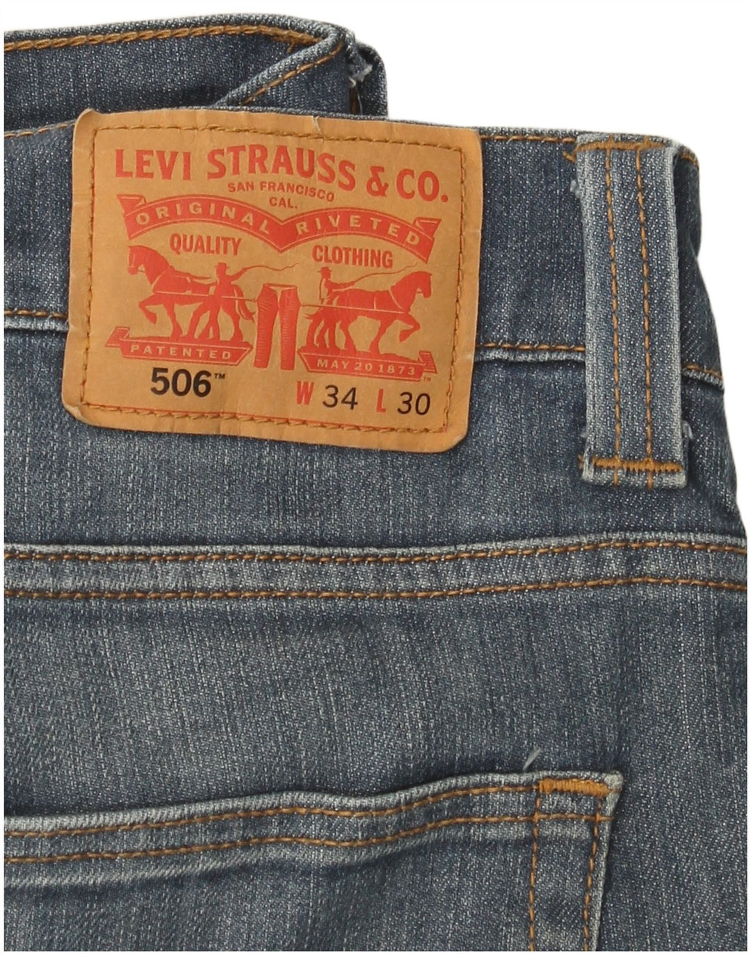 Levi's Vaqueros rectos 506 para hombre W34 L30 Algodón azul