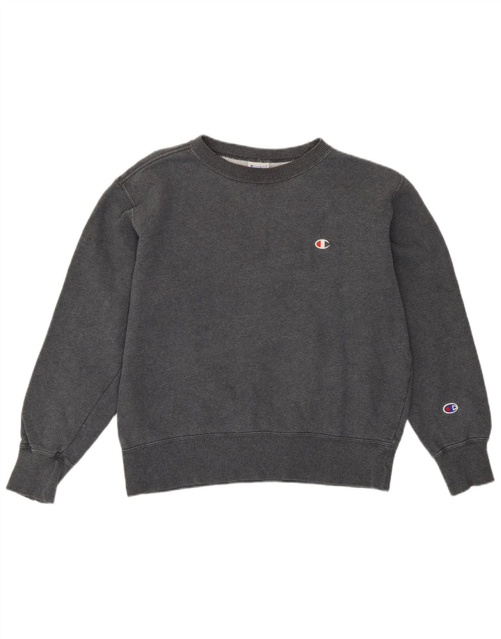 Champion Sudadera extragrande para mujer, talla 10, algodón gris pequeño