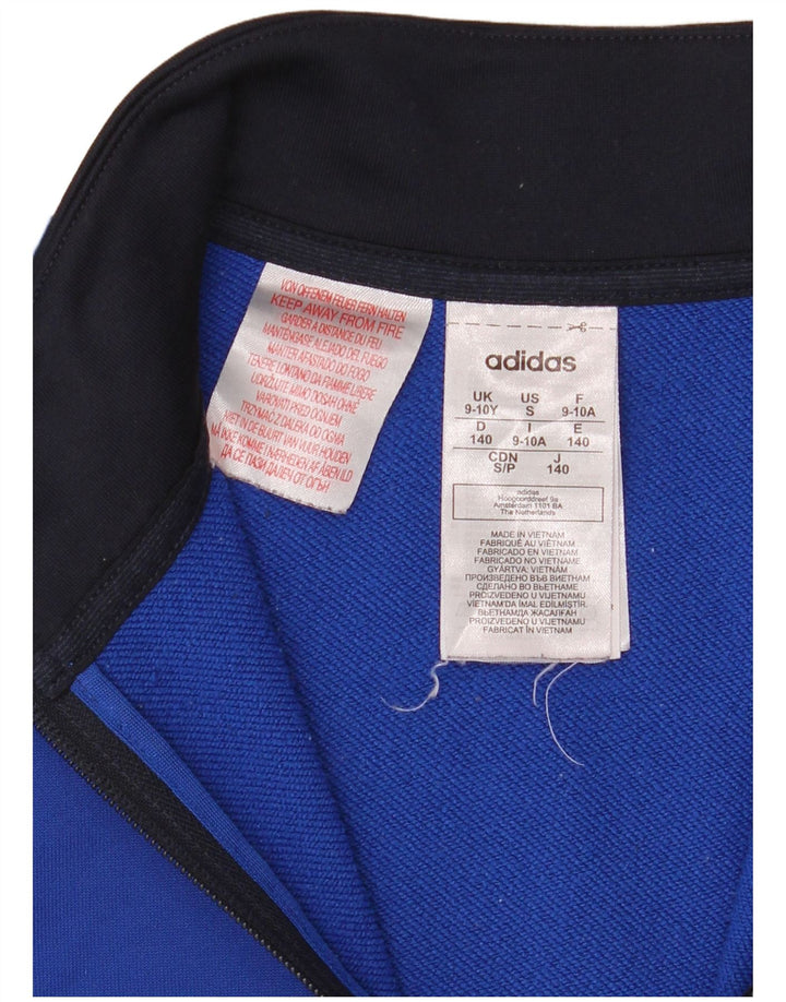 Adidas - Chaqueta de chándal gráfica para niños, 9-10 años, color azul