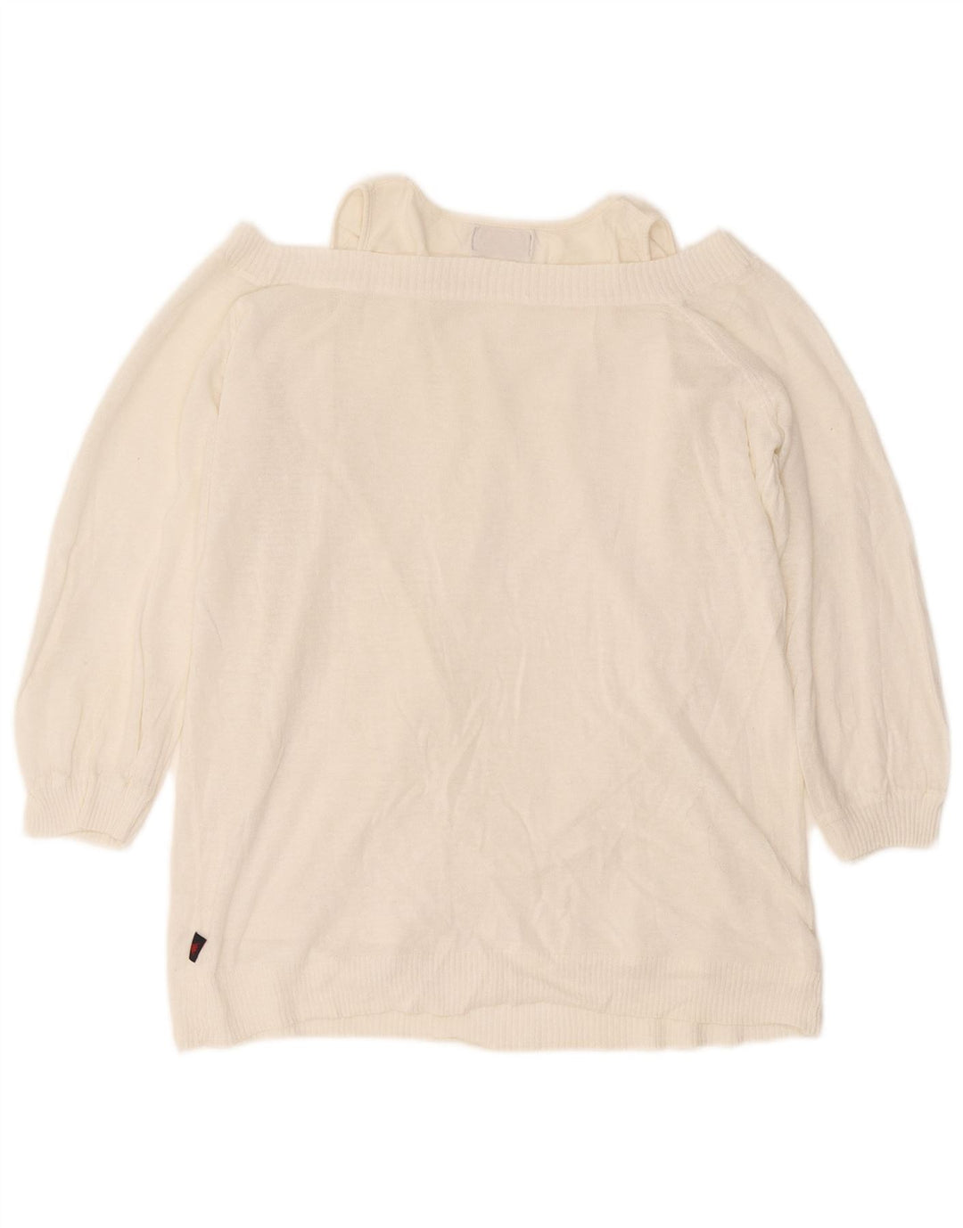 Kappa Jersey con Cuello Barco para Mujer UK 40 XL Blanco