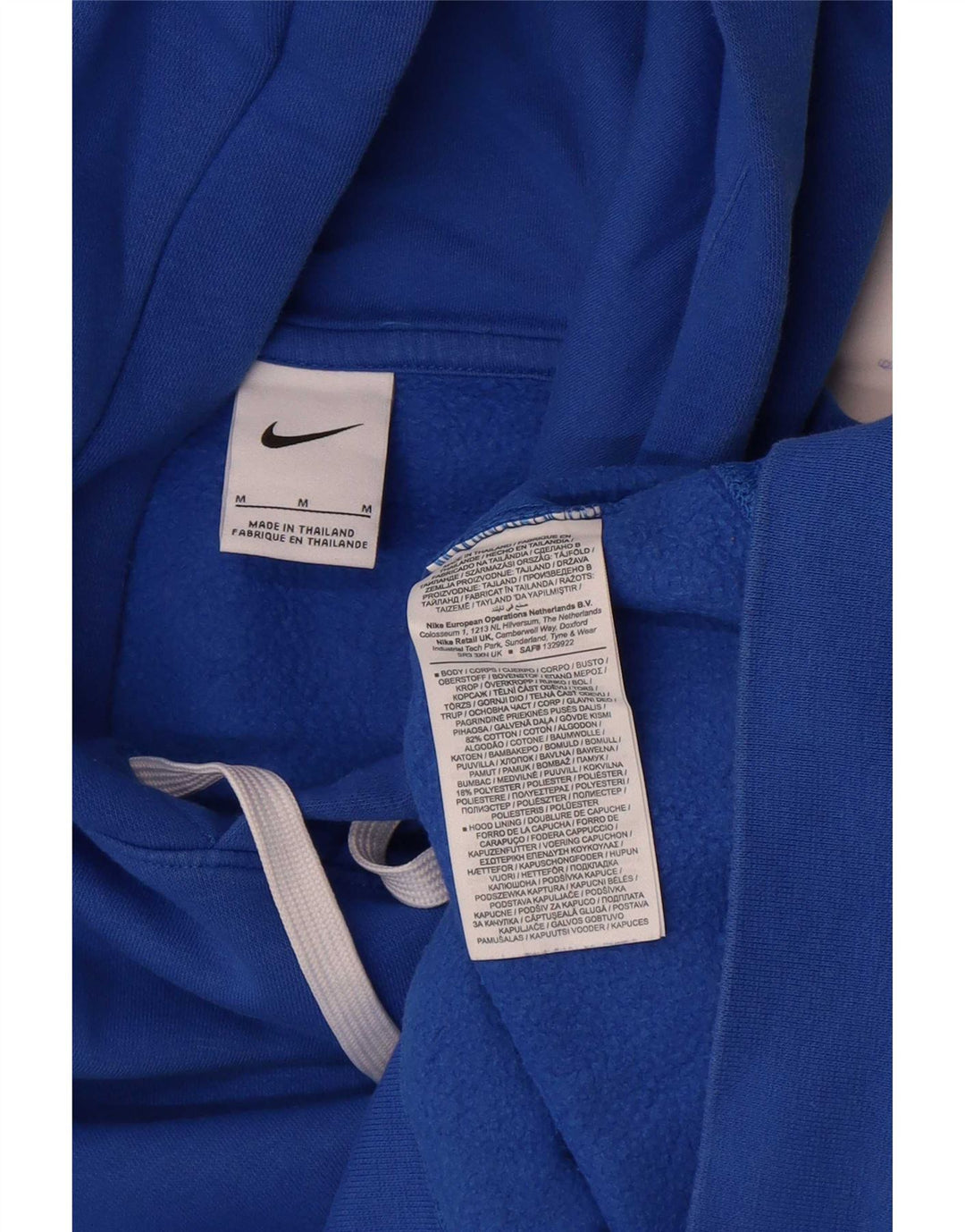 Nike Hombre Sudadera Con Capucha Gráfica Jersey De Algodón Azul Medio