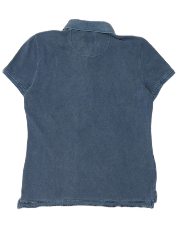 Polo Lacoste Mujer Talla 40 Algodón Azul Medio