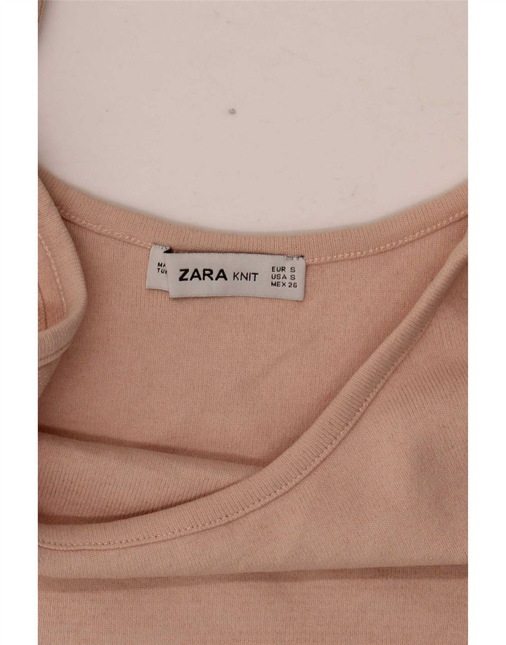 Zara Mujer Crop Cami Top UK 8 Small Rosa
