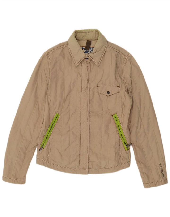 Murphy & Nye Chaqueta Bomber para Mujer UK 12 Medio Beige Poliamida