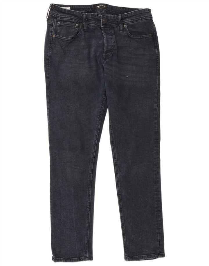JACK & JONES Vaqueros ajustados para hombre W34 L32 Azul marino Algodón
