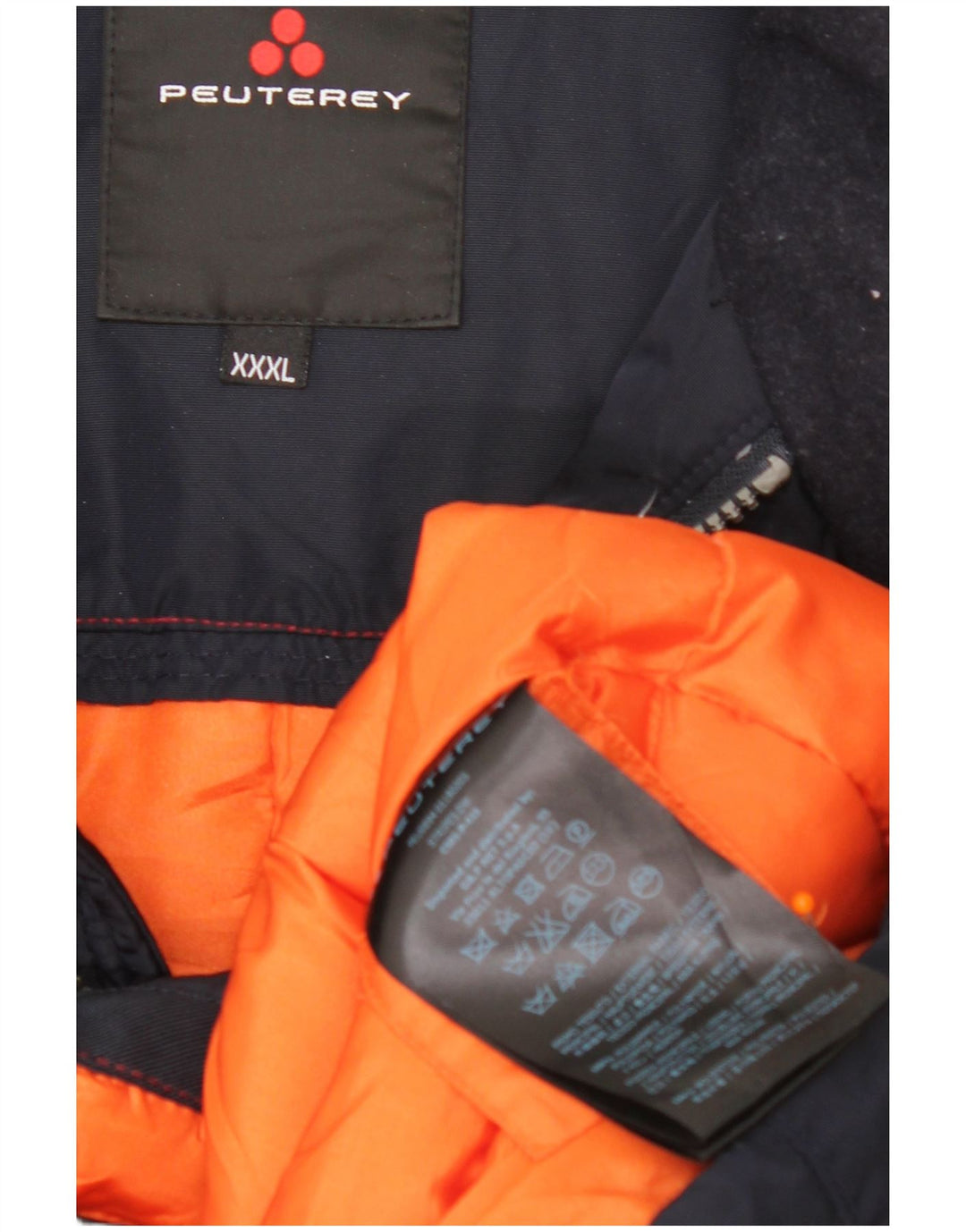PEUTEREY Chaqueta acolchada con capucha para hombre UK 46 3XL Azul marino Poliamida